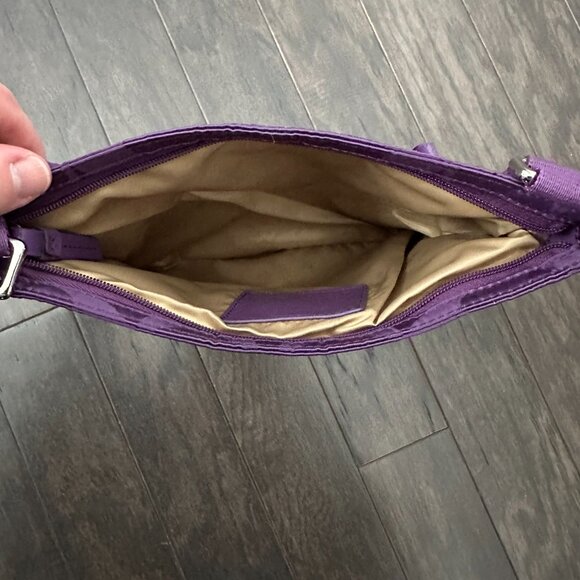 Coach Signature Getaway Purple Nylon File Crossbody Handbag  L1380-F77408 - Picture 7 of 9